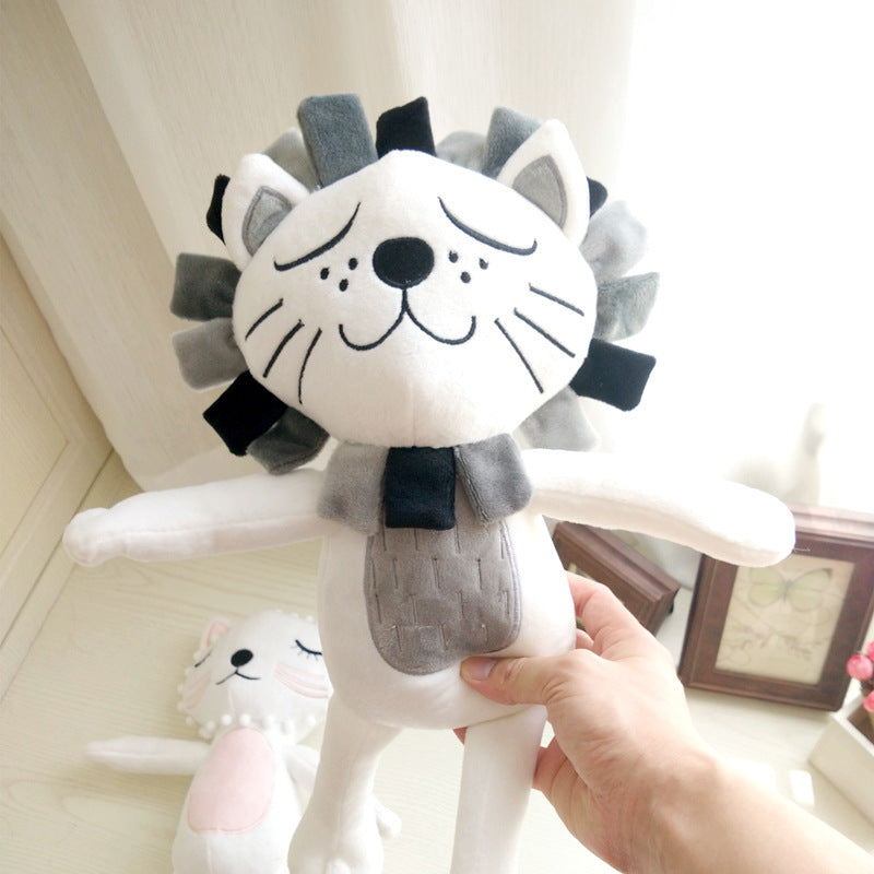 Cute Cat Lion Plush Doll and Cushion Pillow