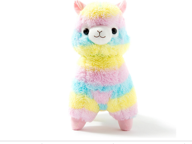 Colorful Alpaca Plush Toy - Cute Sheep Pillow for Girls