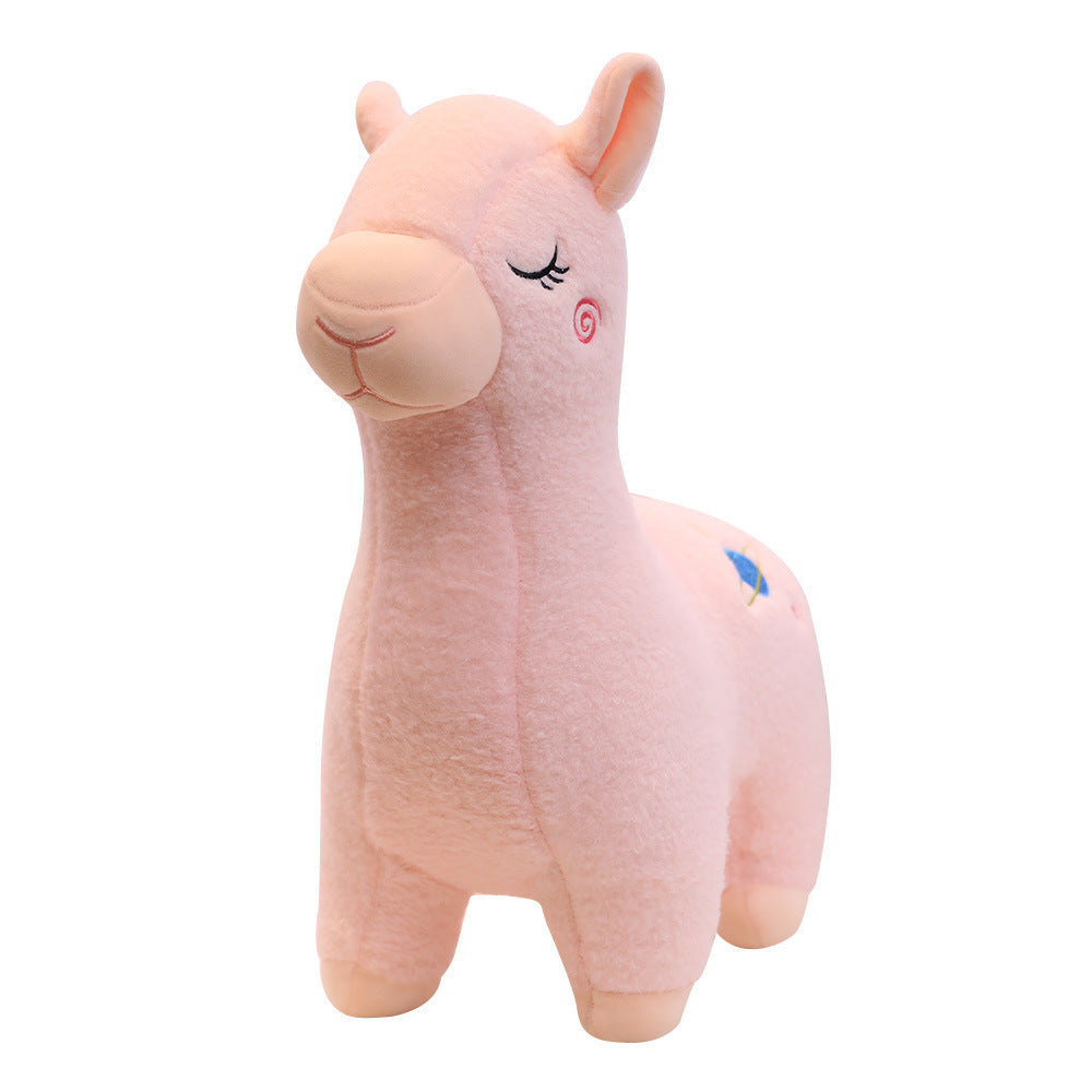 Cute Alpaca Plush Pillow Toy for Girls' Birthday Gift