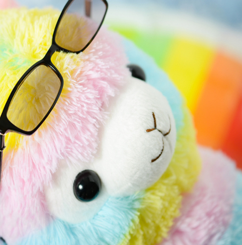 Colorful Alpaca Plush Toy - Cute Sheep Pillow for Girls