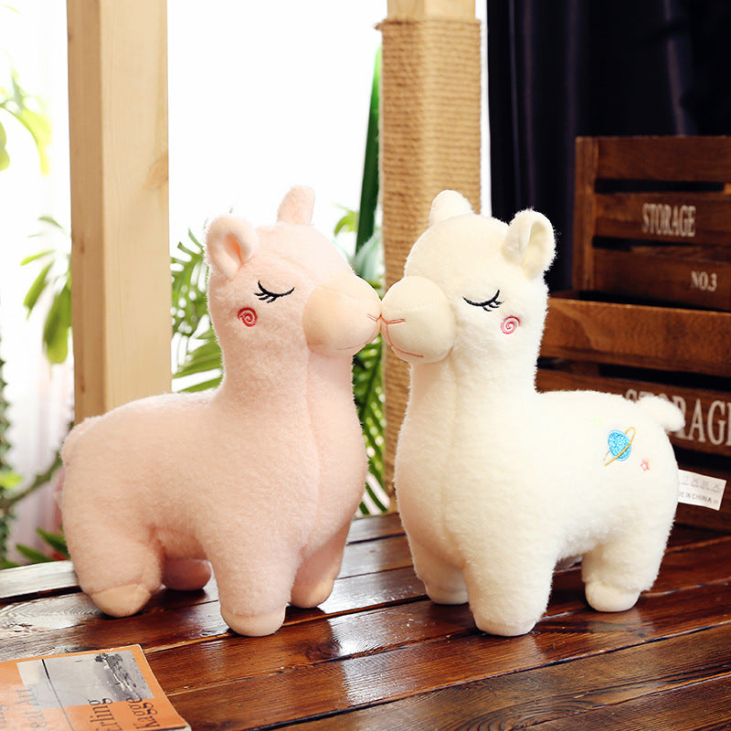 Cute Alpaca Plush Pillow Toy for Girls' Birthday Gift