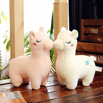 Cute Alpaca Plush Pillow Toy for Girls' Birthday Gift