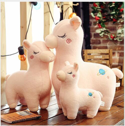 Cute Alpaca Plush Pillow Toy for Girls' Birthday Gift